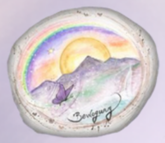 Regenbogenlogo Herzglitzer